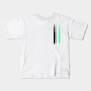 Pride Collection - Agender Pride Flag (Paint Streak/Vertical) Kids T-Shirt